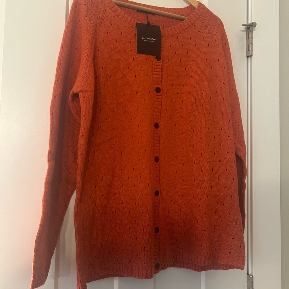 Just fashion now orange cardigan 4X NWT